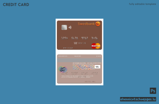Beispielvorschau der schwedischen Swedbank Mastercard